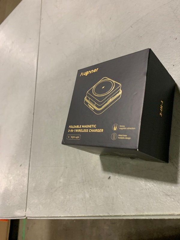 Photo 1 of ?2025 Upgraded?Wireless Charger 3 in 1, Foldable Wireless Charging Station with Night Light for Apple MagSafe Charger, Travel Magnetic Charger Stand, Nightstand Fast 15W Charging Station (20W Adapter)