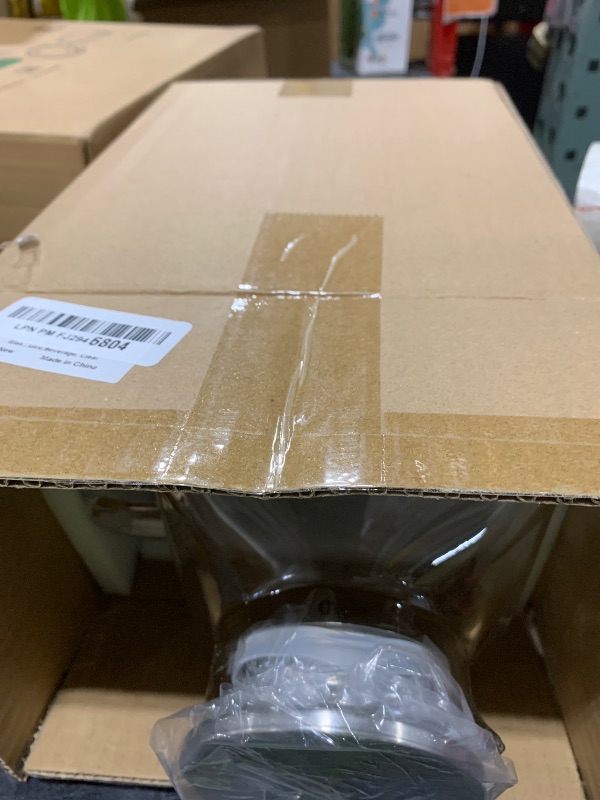 Photo 1 of 1 Gallon Square Glass Pitcher with Lid, Water Pitchers for Fridge, Borosilicate Glass Carafe