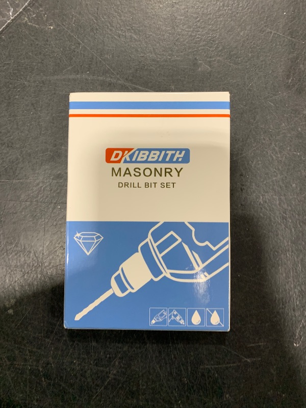 Photo 1 of 10-Piece 3/16” Masonry Drill Bits for Concrete Tiles Stone, 3/16 Inch Carbide Concrete Drill Bit Set for Glass Ceramic Cement Brick Soft Metal Plastic Wood, Hex Shank Drill Bit Set Diameter 5mm, Black