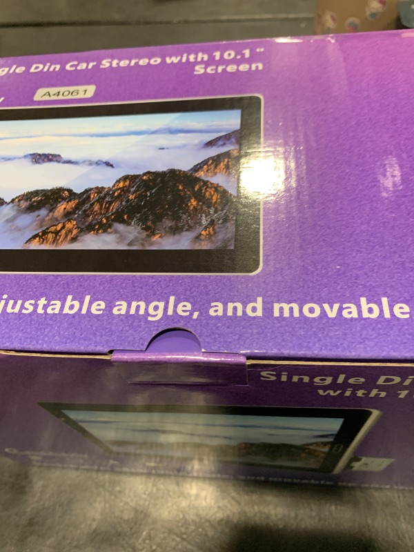 Photo 1 of 10.1 inch Single Din Car Stereo with Wireless Carplay 10 inch Touchscreen Radio Support AM FM Radio/YouTube Video/Car Play/Android Auto/Bluetooth/SWC + Backup Camera + Mic