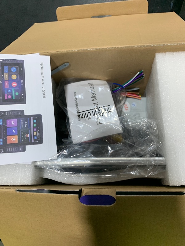 Photo 1 of 10.1 inch Single Din Car Stereo with Wireless Carplay 10 inch Touchscreen Radio Support AM FM Radio/YouTube Video/Car Play/Android Auto/Bluetooth/SWC + Backup Camera + Mic