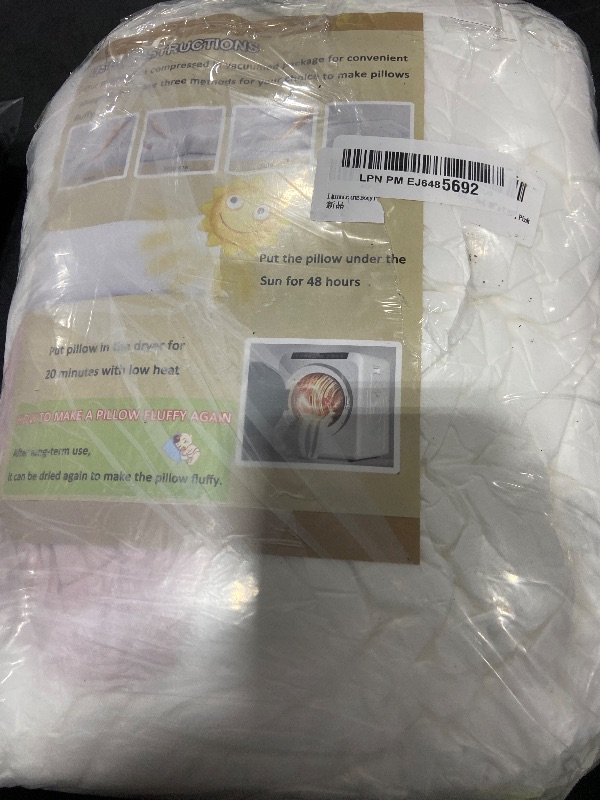 Photo 1 of 1 MIDDLE ONE Body Pillow, Bolster Pillow with Removable Velour Cover, Long Round Roll Cylinder Pillow for Bed, 35" x 7.87", Pink