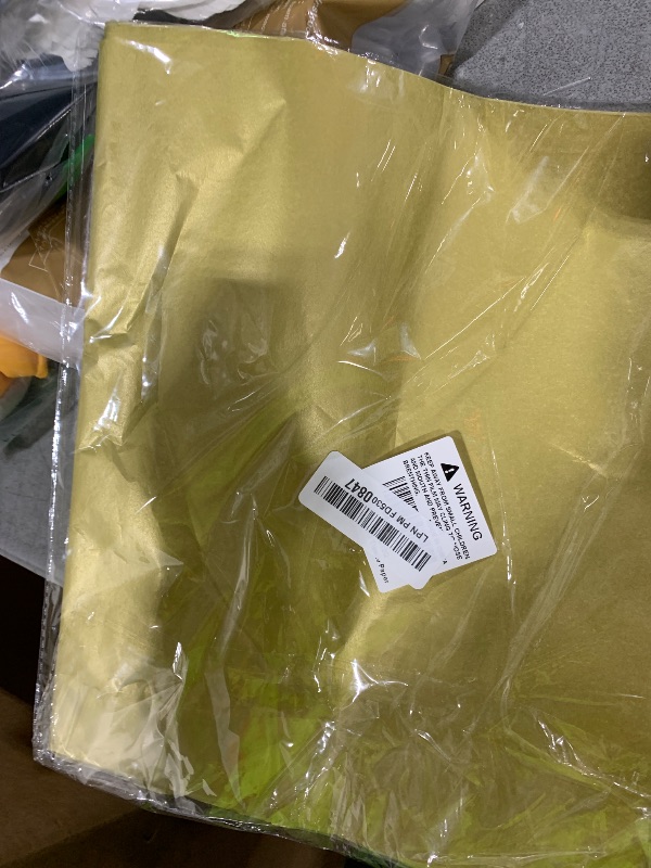 Photo 1 of 100 Sheets Gold Tissue Paper Artdly 12 x 20 Inches Gold Wrapping Paper Bulk for Weddings Birthday DIY Project Wrapping Crafts Decor