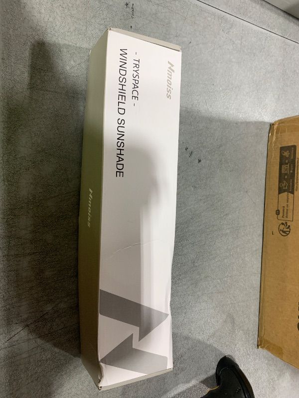 Photo 1 of [2025 Upgrade] Nmoiss Windshield Sun Shade Umbrella - [Vinyl Coating Heat Shield] Protect Car from Sun Rays & Heat Damage Keep Cool and Protect Interior, Spring Structure Edge Medium 56" L x 31" W