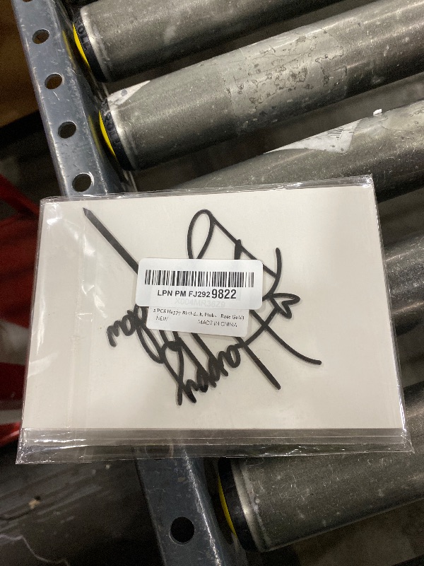 Photo 1 of 10 PCS Happy Birthday Cake Topper Set Glitter Cake Decorations in 8 Colors Black Silver Gold Rose Gold Pink Rose Red Blue Red Ideal Party Supplies for Adults Any Occasion 10 Styles