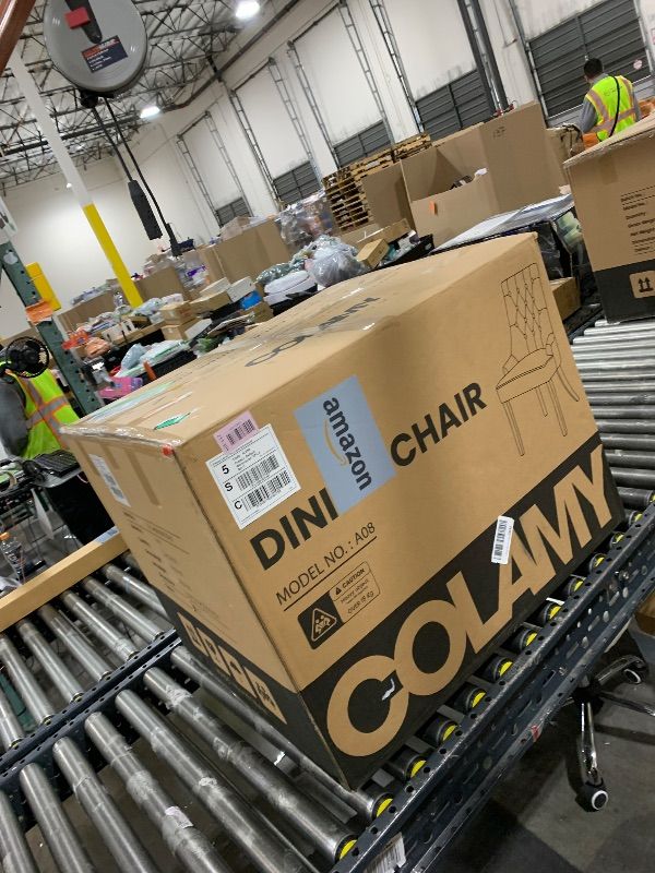 Photo 1 of PARTIAL SET-- CHAIRS ONLY! 2 chairs *NO LEGS* --------------------------------------------------------------------------------MALOL 9-Piece Rectangular Dining Table Set for 8, 63" Industrial Kitchen Table with 8 Tufted Parsons Dinner Chairs for Dining Roo