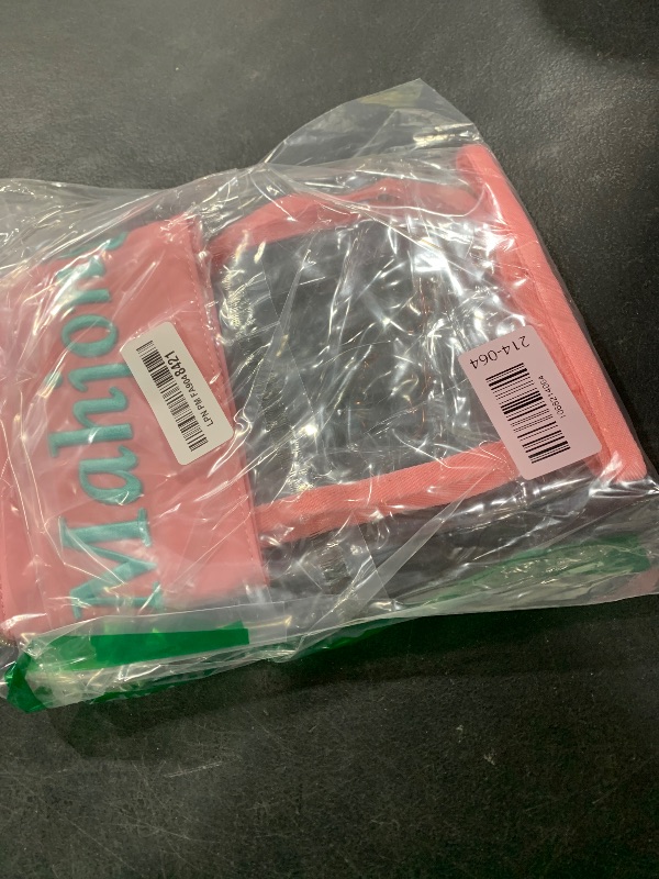 Photo 1 of 1 PCS American Mahjong Tile Bag - Empty Mahjong Tiles Bag Only with Zippered & Letters, Case Only, Pink