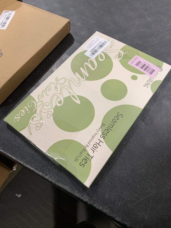 Photo 1 of 100 Pcs Thick Seamless Hair Ties, Ponytail Holders Hair Accessories No Damage for Thick Hair Christmas Gift(Dark Brown Colors)