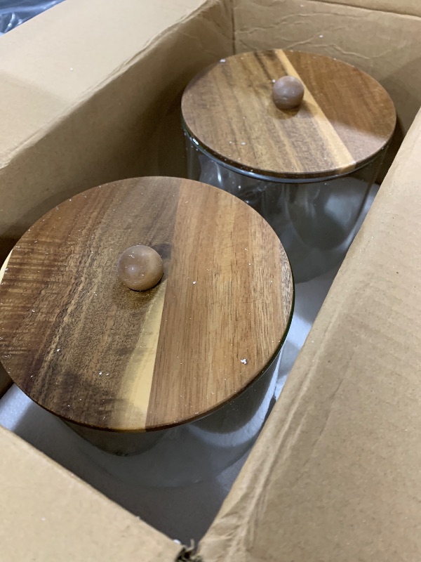 Photo 1 of 2 PCS 1 Gallon Drink dispenser, Glass Beverage Dispenser With Wood Stand, Large Water Drink Dispensers for Parties With Stainless Steel Spigot, Ideal for Lemonade,Juice, Tea, and Party Drinks