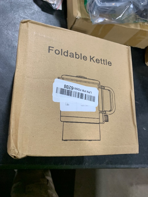 Photo 1 of 0.8L Portable Small Electric Kettle 304 Stainless Steel, Foldable Travel Electric Kettle Mini Hot Water Boiler Heater, 4 Cups for Tea and Coffee