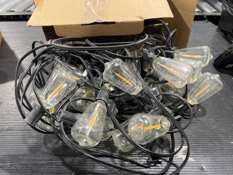 Photo 1 of 25Lights 50 ft. Outdoor String Lights Waterproof and Shatterproof, Patio Hanging Lights Outdoor Backyard Garden Decor