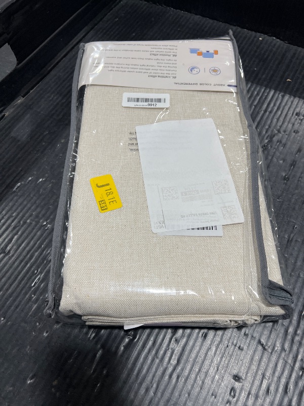 Photo 1 of 100% Blackout Shield Linen Blackout Curtains for Bedroom 63 Inches Long, Back Tab/Rod Pocket Living Room Drapes, Thermal Insulated Blackout Curtains 2 Panels Set, 50" W x 63" L,Cream