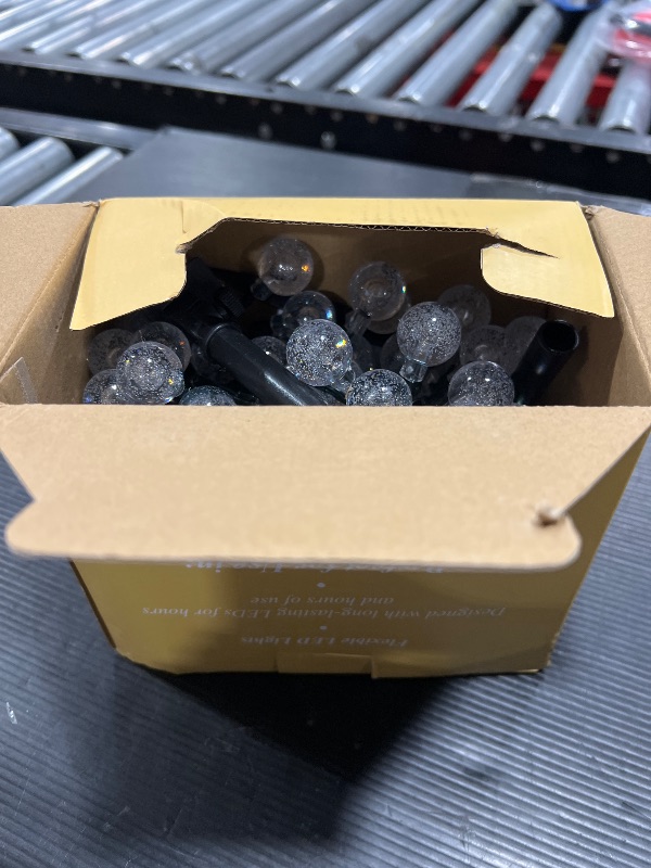 Photo 1 of 2-Pack 64FT 100 LED Crystal Globe Solar Christmas String Lights Outdoor, Waterproof Solar Lights for Outside, 8 Lighting Modes Christmas Decorations for Garden Yard Porch Wedding Patio(Warm White)