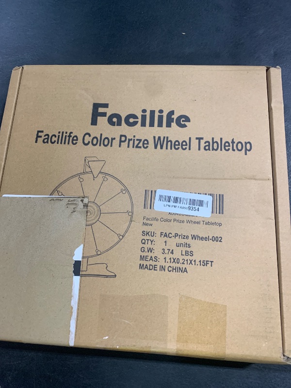 Photo 1 of 12 Inch Spinning Wheel for Prizes - Prize Wheel, 10 Slots Color Spinner with Stand, Table Prize Wheel Spinner for Trade Shows, Carnivals, and Home Game (12 inch)