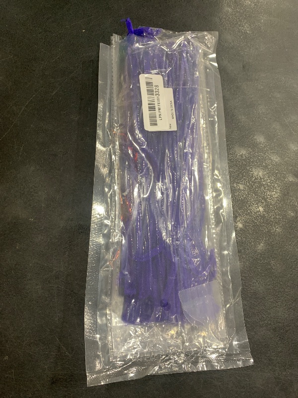 Photo 1 of 100 Pieces Purple Pipe Cleaners, Pipe Cleaners Craft for DIY Arts Crafts Decorations, Chenille Stems (Purple)