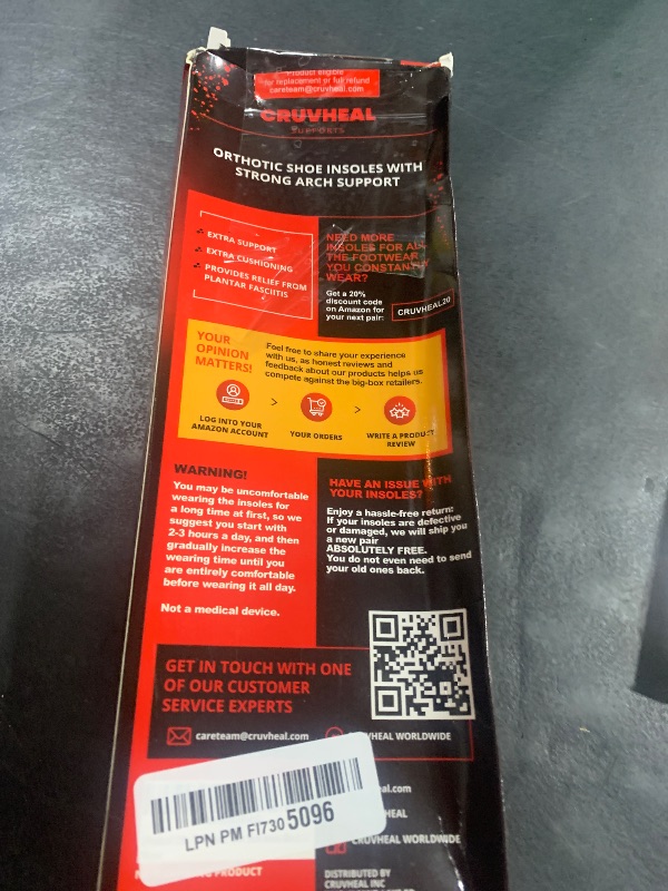 Photo 1 of 2 Pairs of 220+ lbs Plantar Fasciitis Insoles Men Women - Heavy Duty High Arch Support - Orthotic Shoe Inserts - Work Boot Shoe Insole (Black, L)