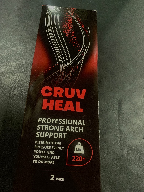 Photo 1 of 2 Pairs of 220+ lbs Plantar Fasciitis Insoles Men Women - Heavy Duty High Arch Support - Orthotic Shoe Inserts - Work Boot Shoe Insole (Black, L)