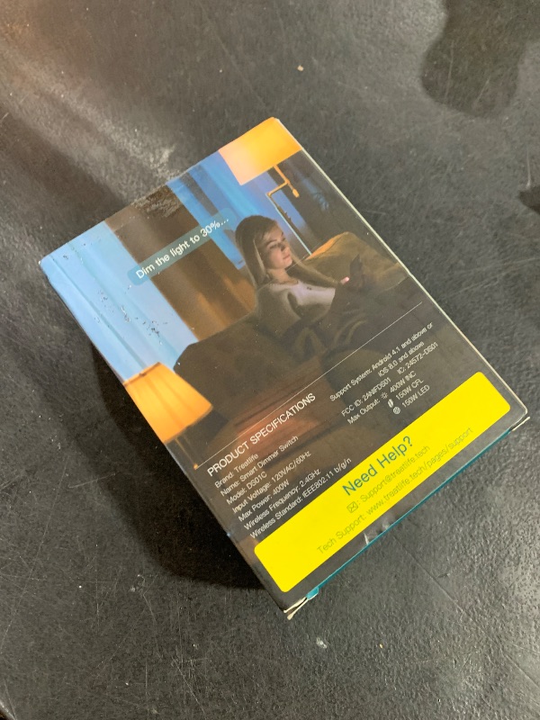 Photo 1 of [New Version] TREATLIFE Smart Dimmer Switch, 2.4GHz WiFi Single-Pole Dimmable Smart Light Switch Compatible with Alexa, Google Home, Sleep/Wake Timer, Customizable Indicator, Neutral Wire Required