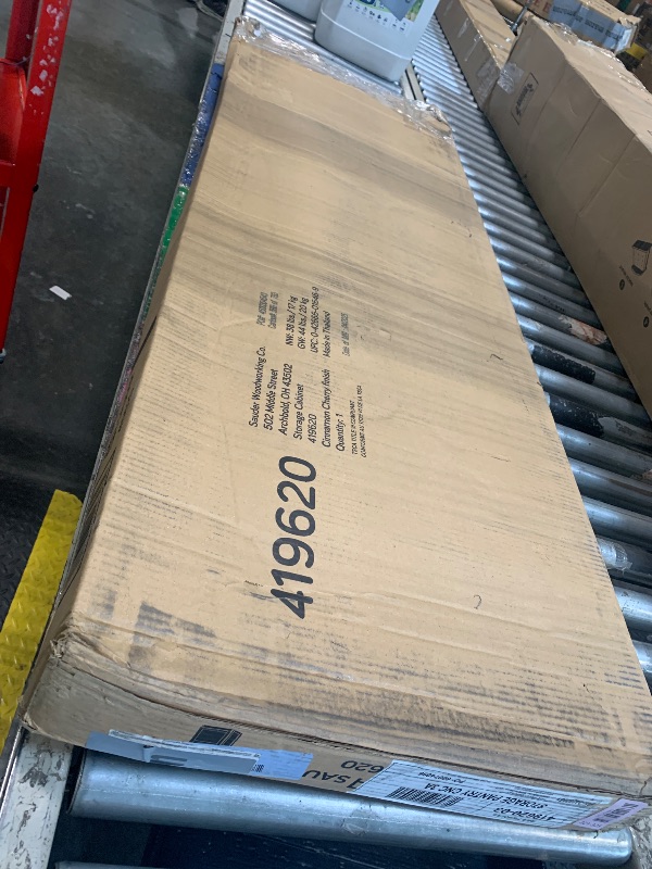 Photo 1 of ****VIEW NOTES****Sauder Miscellaneous Storage Storage Cabinet/ Pantry cabinets, Cinnamon Cherry finish