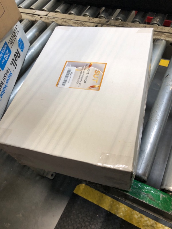 Photo 1 of **MISSING PARTS/check clerk comments**
SUT 175 PCS Clear and Gold Plastic Plates, Plates Disposable Heavy Duty for 25 Guests, Disposable Plates for Party and Wedding, Party plates and Cups and Napkins Sets, Plastic plates Disposable