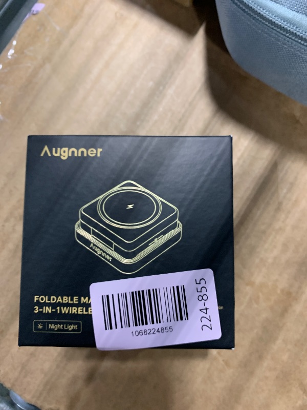 Photo 1 of ?2026 Upgraded?Wireless Charger 3 in 1, Foldable Wireless Charging Station with Night Light for Apple MagSafe Charger, Travel Magnetic Charger Stand, Nightstand Fast 15W Charging Station (20W Adapter)