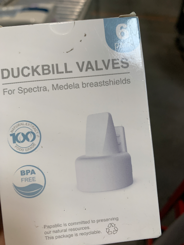 Photo 1 of [6-Count] Papablic Duckbill Valves, Replacement Milk Valves Compatible with Spectra S1 S2 & Medela Breast Pumps Parts Accessories, BPA & DEHP Free, Food-Grade Silicone, Easy to Clean, White