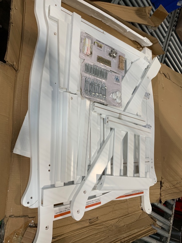 Photo 1 of ****It is missing the drawer section and the mattress base.******
Dream On Me Brody 5-in-1 Convertible Full-Size Baby Crib & 3-Drawer Changer in White, Pinewood, GreenGuard Gold & BSA, 1” Changer Pad, 3 Mattress Heights, Converts to Toddler & Full Size Be