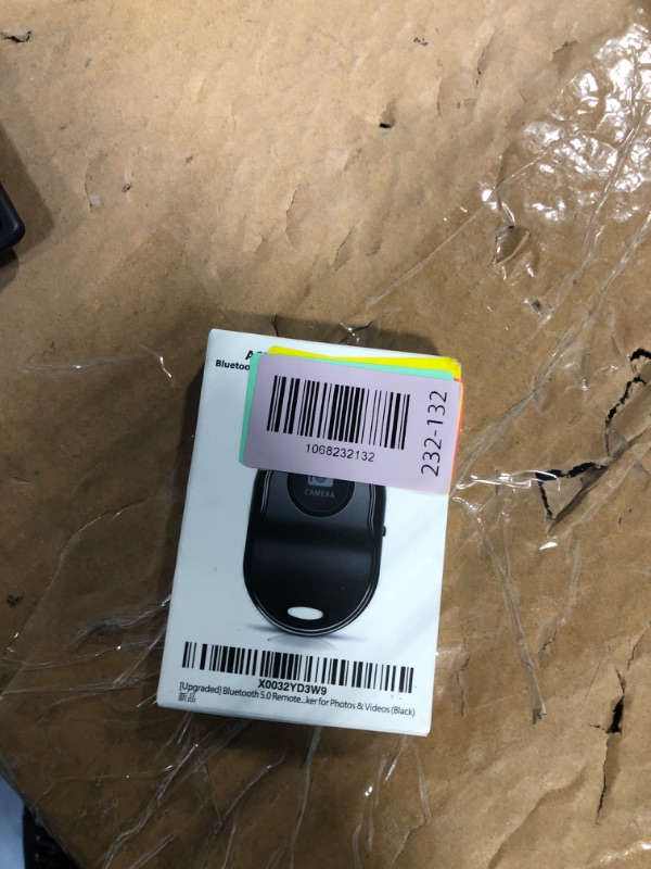 Photo 1 of [Upgraded] Bluetooth 5.0 Remote Shutter for iPhone & Android Camera Wireless Remote Control Selfie Button for iPad iPod Tablet, HD Selfie Clicker for Photos & Videos (Black)