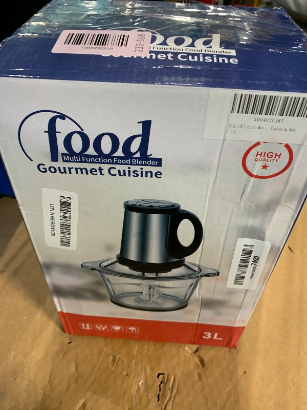 Photo 1 of ***MISSING BLADES, SELLING FOR PARTS, FINAL SALE***3L Electric Meat Grinder, Stainless Steel Dough Machine, 300w Strong Food Processing Machine, 5-Speed Mode, Used For Dough Stirring, Onion, Meat, Nuts, Fruits, Garlic, Vegetables, Baby Food***MISSING BLAD