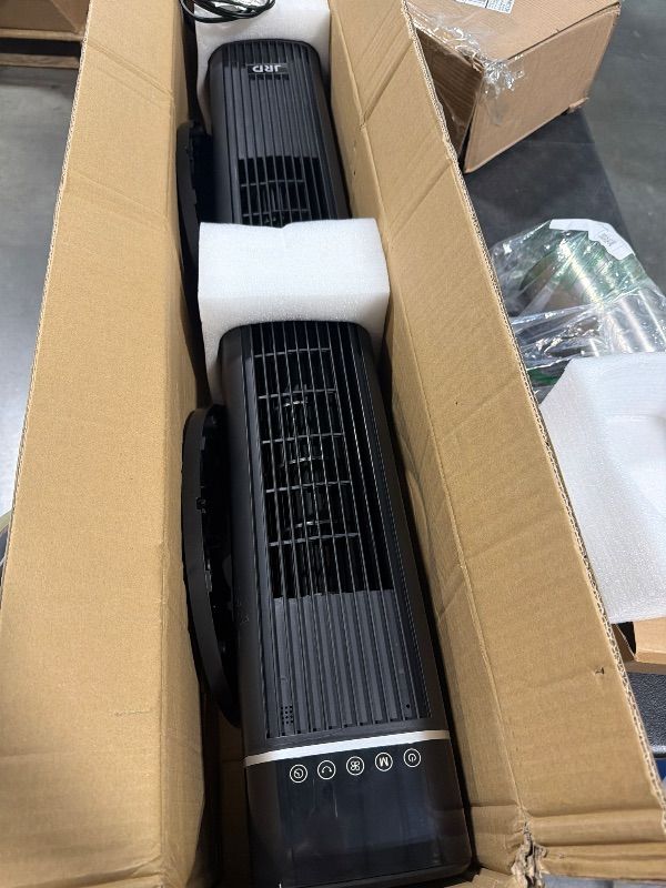 Photo 1 of ***FINAL SALE/NO RETURN, SOLD AS PARTS***
JRD 40 inch Tower Fan with Remote, 90° Oscillating Quiet Cooling Fan with 3 Speeds, 4 Modes, 12H Timer, LED Display, 27ft/s Velocity, Bladeless Standing Fan Floor Fan for Indoor Bedroom Home C80
