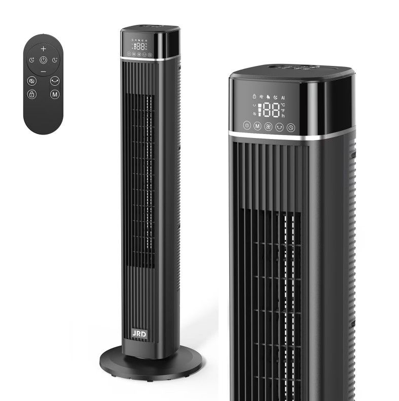 Photo 1 of ***FINAL SALE/NO RETURN, SOLD AS PARTS***
JRD 40 inch Tower Fan with Remote, 90° Oscillating Quiet Cooling Fan with 3 Speeds, 4 Modes, 12H Timer, LED Display, 27ft/s Velocity, Bladeless Standing Fan Floor Fan for Indoor Bedroom Home C80