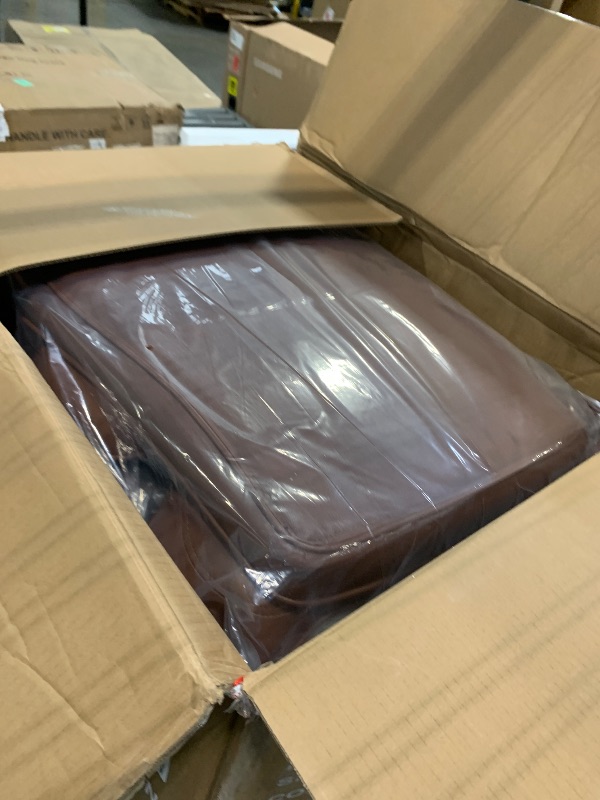 Photo 1 of ****FINAL SALE. NO RETURN!!! VIEW NOTES**** Sweetcrispy Executive Home Office Desk Chair - Ergonomic Big Tall High Back with Footrest & Lumbar Support, Reclining Height Adjustable, Comfy PU Leather Computer Gaming with Swivel Wheels, Brown