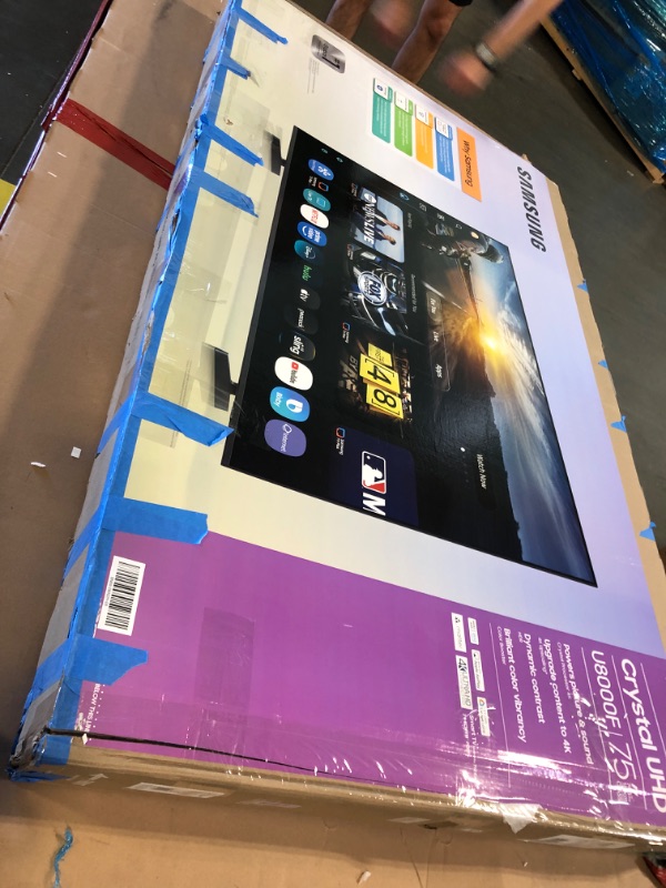Photo 1 of *For parts Only**Samsung 75-Inch Class Crystal UHD U8000F 4K Smart TV (2025 Model) Endless Free Content, Crystal Processor 4K, MetalStream Design, Knox Security, Alexa Built-in