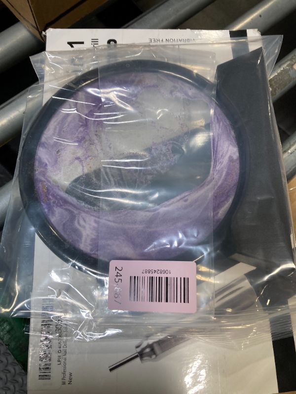 Photo 1 of ******Charging cable missing*** SANDCLE Moving Sand Art Liquid Motion - Moving Sand Art Picture Decor 3D Deep Sea Sandscape, Round Glass Frame Display Flowing Sand Relaxing Toy for Desktop Home Office Work Decoration(Purple, 7")
