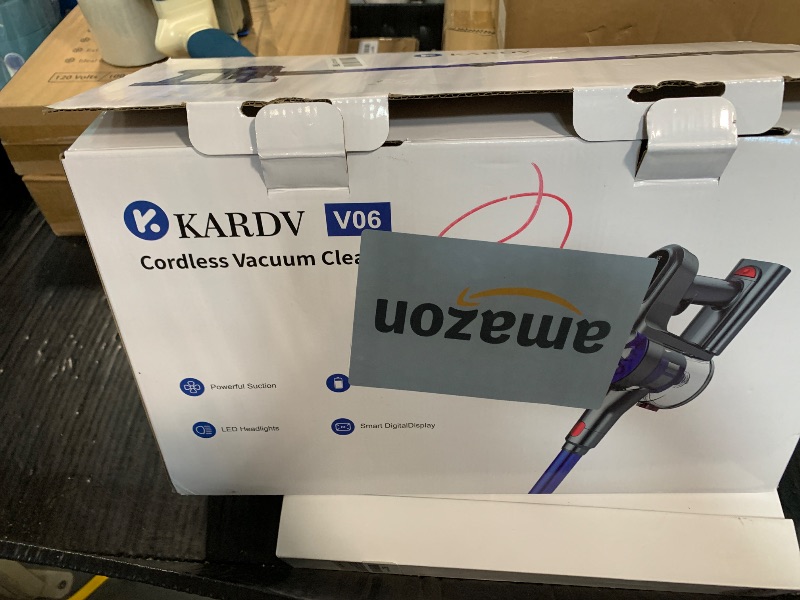 Photo 1 of ***MISSING BATTERY, SELLING FOR PARTS, FINAL SALE***KARDV Cordless Vacuum Cleaner, 500W/40Kpa Vacuum Cleaners for Home, 60Mins Stick Vacuum with LED Display, Anti-Tangle & Wall Mount Charging, 8 in 1 Lightweight Vacuum for Hard Floors Carpet Pet Hair
**MI