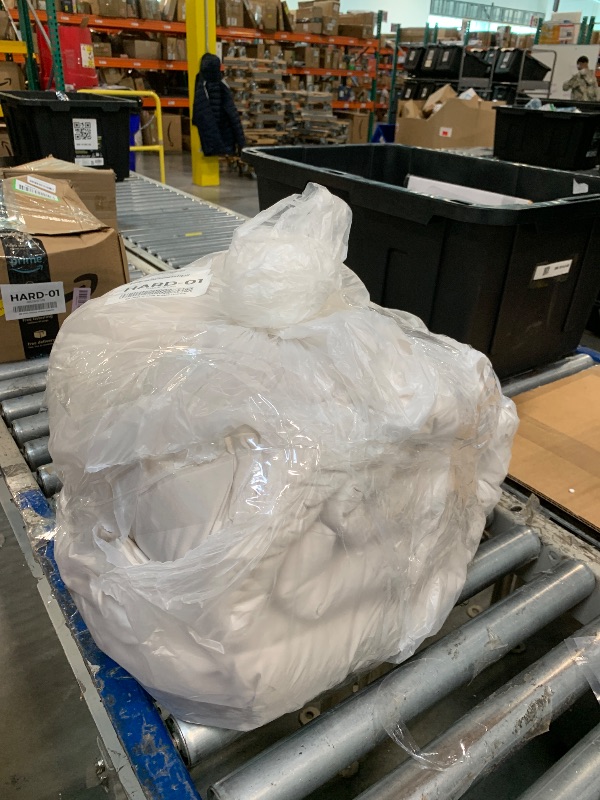 Photo 1 of ******SIMILAR**** NO RETURNS**** FINAL SALE***** UNIKOME Goose Feather Down Fiber Comforter Queen Size, All Season Duvet Insert with Soft Downproof Cover, Cloud-Like Fluffiness Bed Comforters with Corner Tabs (Full/Queen, Cream, 88"X88")