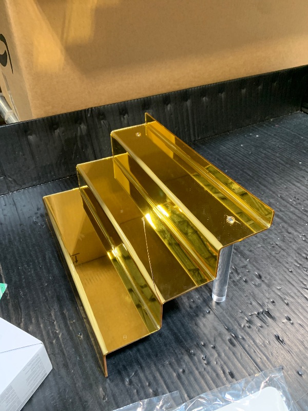 Photo 1 of *******BROKEN****** GOLD COLOR ****** NO RETURN- FINAL SALE****** 3 Tier Riser (Acrylic)