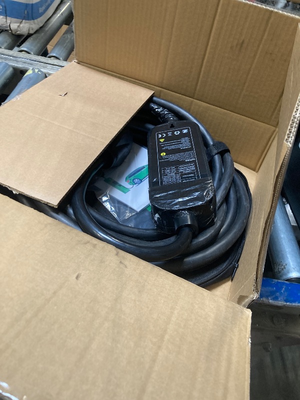 Photo 1 of **MAJOR DAMAGED/check clerk comments**
TLE LEVEL Level 2 EV Charger - Portable 40 Amp 9.6kW EV Charger, NEMA 14-50 Plug Electric Vehicle Charging Stations for J1772 Electric Cars, 25' Cable Smart 240V EV Chargers for Home