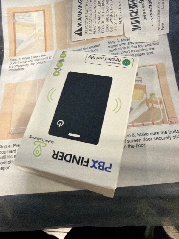 Photo 1 of [Apple MFi Certified] Wallet Tracker Card with Apple Find My (iOS Only) Rechargeable Air Tracker Tags Bluetooth Wallet Finder IP68 Waterproof GPS Tracker Item Finder for Keys, Bags, Passport Black