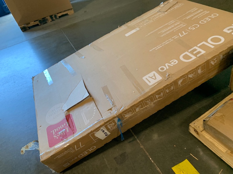 Photo 1 of ****FINAL SALE, NO REFUNDS - FOR PARTS ONLY, TORN SCREEN**** LG 77-Inch Class OLED evo AI 4K C5 Series Smart TV w/Dolby Atmos, Dolby Vision, HDR10, AI Super Upscaling 4K, Filmmaker Mode, Wow Orchestra, Alexa Built-in (OLED77C5PUA, 2025)