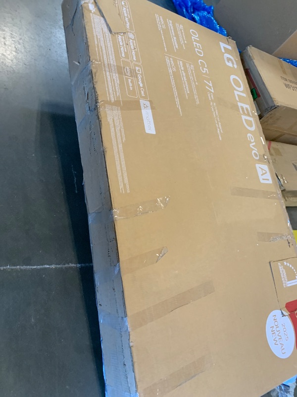 Photo 1 of ****FINAL SALE, NO REFUNDS - FOR PARTS ONLY, TORN SCREEN**** LG 77-Inch Class OLED evo AI 4K C5 Series Smart TV w/Dolby Atmos, Dolby Vision, HDR10, AI Super Upscaling 4K, Filmmaker Mode, Wow Orchestra, Alexa Built-in (OLED77C5PUA, 2025)