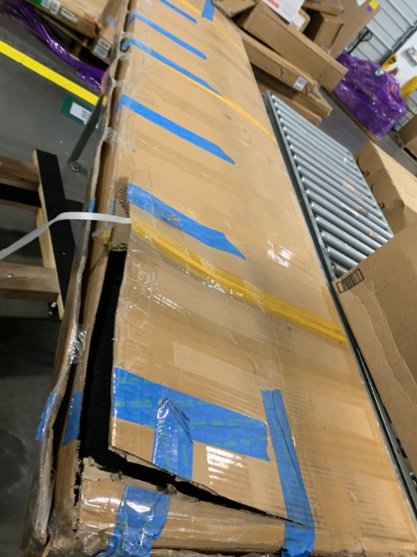 Photo 1 of (3/22/2026 ***FINAL SALE/NO RETURN, SOLD AS PARTS***)  YITAHOME King Size Bed Frame with 4 Drawers and RGB LED Lights, Velvet Upholstered Platform Bed with Charging Station and Storage Headboard, No Box Spring Needed, Easy Assembly, Noise-Free, Black