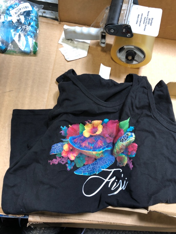 Photo 1 of ** STOCK PHTO FOR REFERNECE *** Fiji Islands Watercolor Turtle Fiji Souvenir Tank Top
