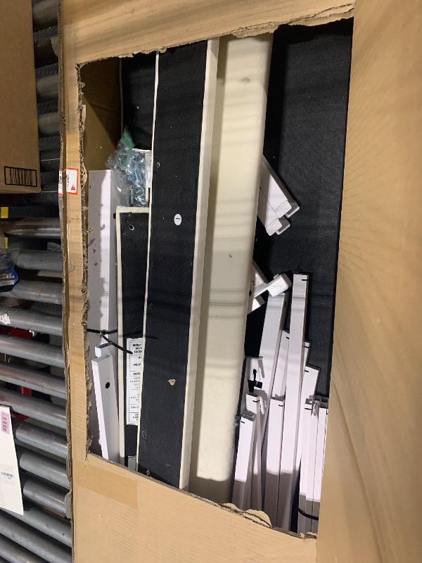 Photo 1 of *UNTESTED*
Novilla Full Bed Frame with Piano Keys Headboard and Footboard, Metal Platform Bed Frames Full Size, No Box Spring Needed, Easy Assembly, Steel Slats Support, Velvet White