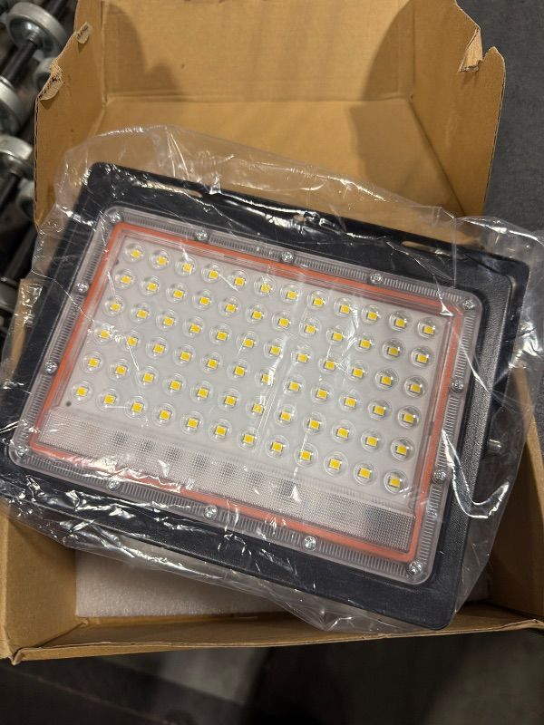 Photo 1 of ****ONLY ONE LIGHT****2 Pack 60W LED Flood Lights Outdoor, IP66 Waterproof 7200LM Plug in Work Light with 6FT Long Cord&Switch, 5000K Daylight White Outside Security Floodlights for Yard, Garden, Garage, Driveways