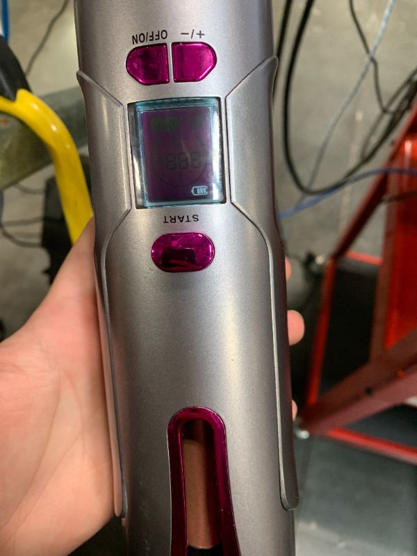 Photo 1 of ** UNCLEAN**Cordless Automatic Rotating Curling Iron - 5200mAh USB Rechargeable Beach Wave Curler with U-Shape Anti-Tangle Barrel, 6 Temp Settings & LCD Display, for Long Hair