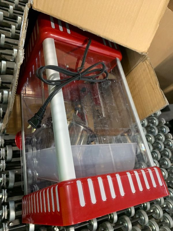 Photo 1 of ***DAMAGED, SELLING FOR PARTS, FINAL SALE***Elite Gourmet EPM-250 Maxi-Matic 2.5 Ounce Classic Carnival, Tabletop Kettle Popcorn Popper Machine, Retro-Style, Movie Hot Buttered Popcorn, Red  ***DAMAGED, SELLING FOR PARTS, FINAL SALE***