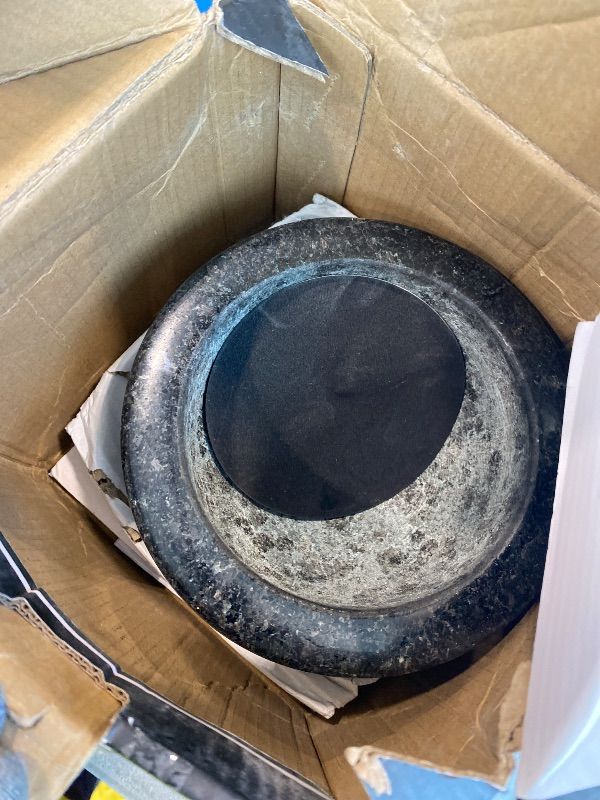 Photo 1 of *MISSING PARTS - Missing the pestle*
ChefSofi Mortar and Pestle Set - Black Polished Exterior - 6 inch - 2 Cup Capacity