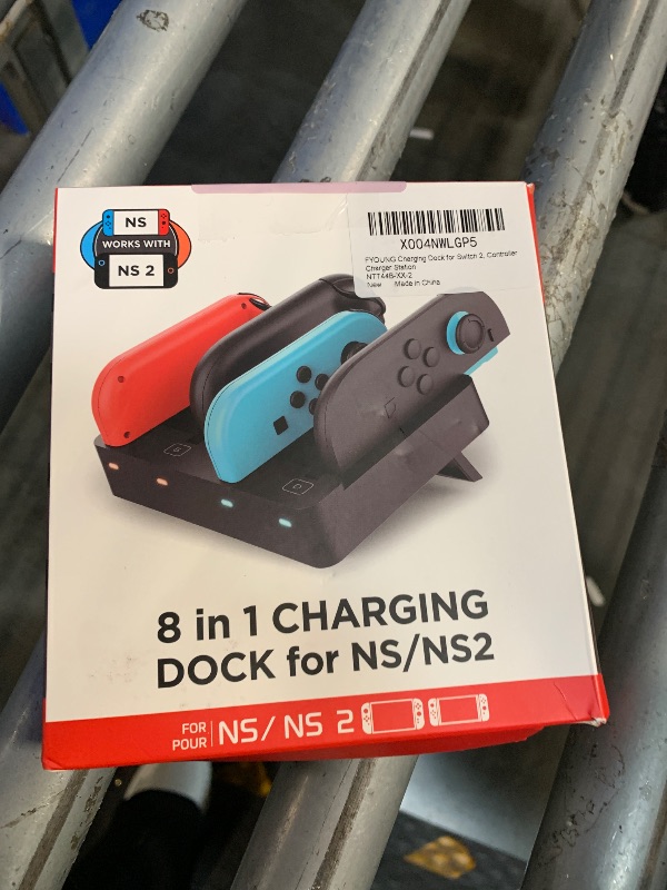 Photo 1 of [Switch 2/1 Both] Controller Charger Dock, FYOUNG Charging Dock for Nintendo Switch 2 2025, 8 in 1 Portable Dual-Direction Magnetic Fast Charger Staion for JoyCon 2 Accessories with USB Type-C Cord