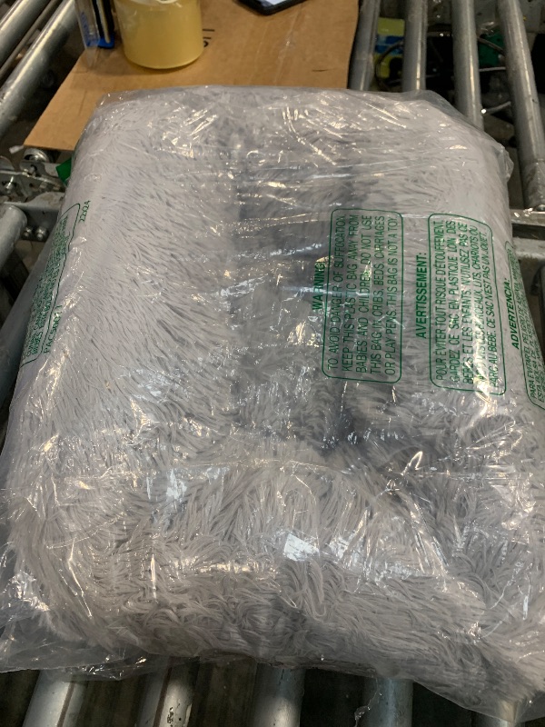 Photo 1 of ***SIMILAR ITEM / SIZE UNKNOWN*** Furhaven 30" Round Calming Donut Dog Bed for Medium/Small Dogs, Refillable w/ Removable Washable Cover, Up to 45 lbs - Shaggy Plush Long Faux Fur Donut Bed -Mist Gray, Medium,30.0"L x 30.0"W x 10.0"Th